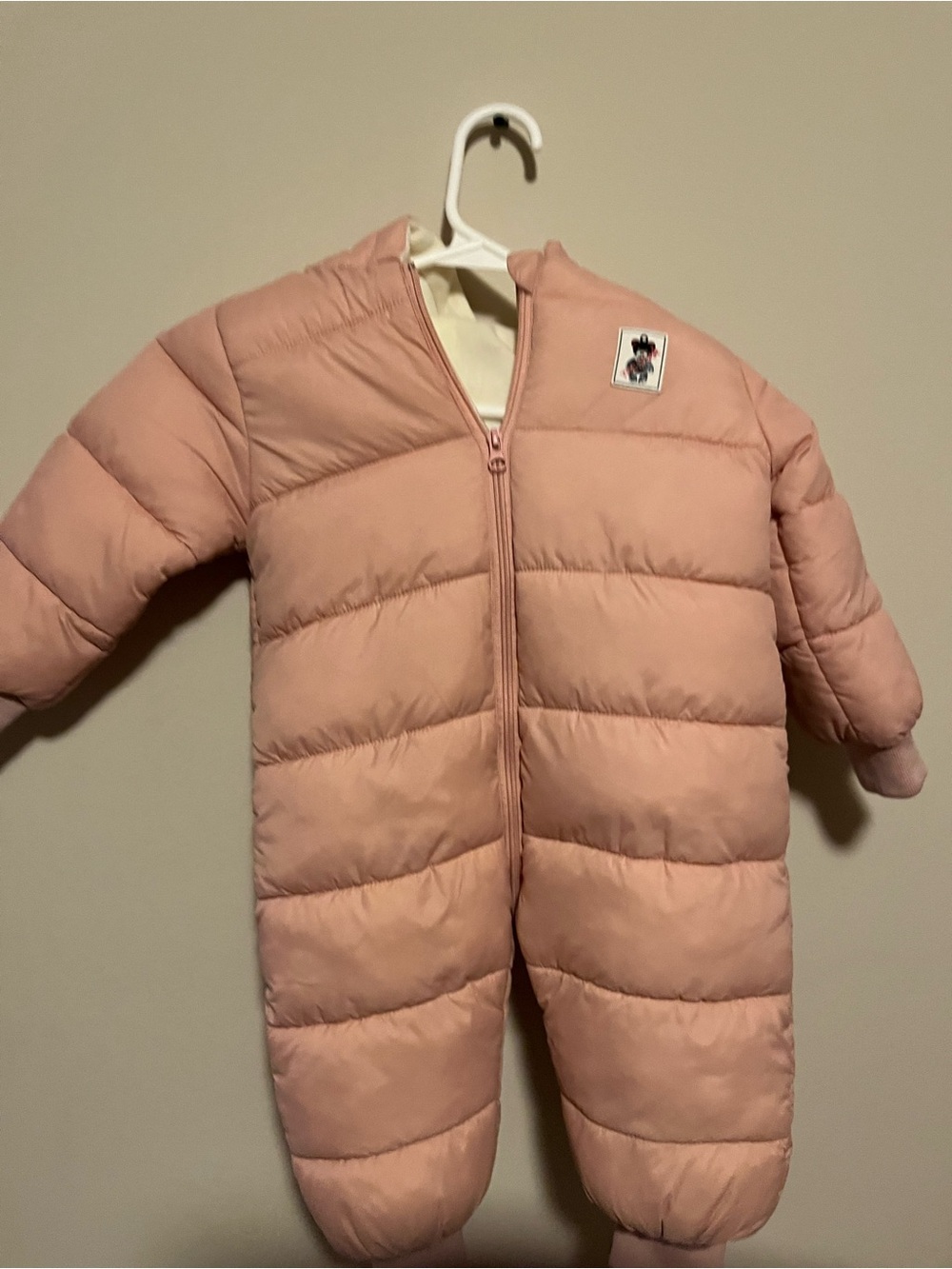 GAP Pink Puffer One-Piece Footie